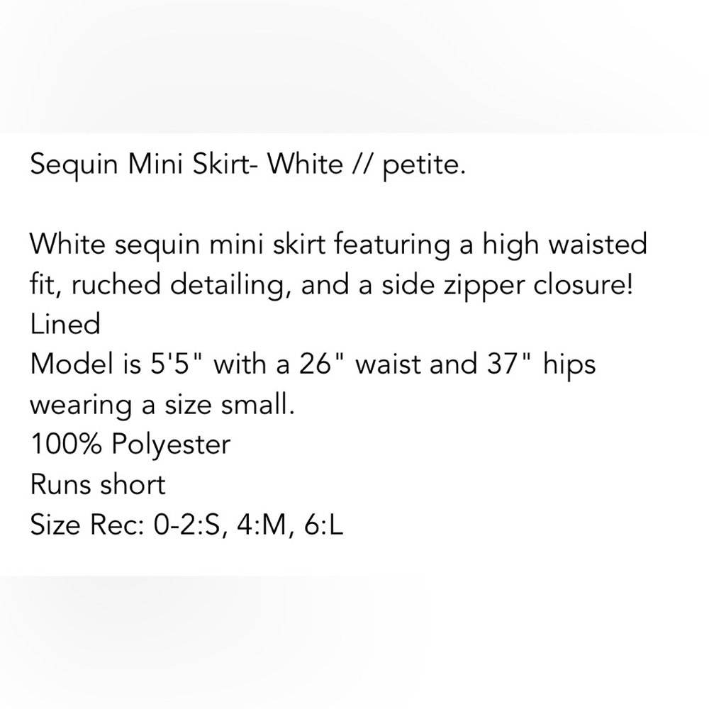 Brand NWT, high waist sequin mini skirt - so fun and SO much sparkle - Picture 4 of 5
